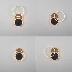 14116-78 SEVENT LAMPA SUFITOWA CZARNY/DREWNO