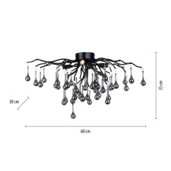 8090-18 ICICLE LAMPA SUFITOWA CZARNY