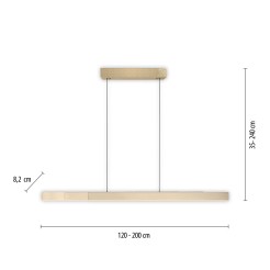 2545-60 PURE-MOTO-RISE LAMPA WISZĄCA MATOWY MOSIĄDZ