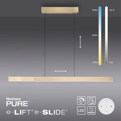 2545-60 PURE-MOTO-RISE LAMPA WISZĄCA MATOWY MOSIĄDZ