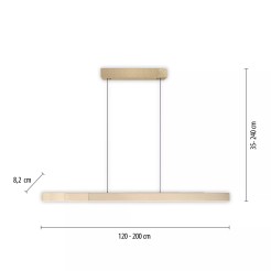 2545-60 PURE-MOTO-RISE LAMPA WISZĄCA MATOWY MOSIĄDZ