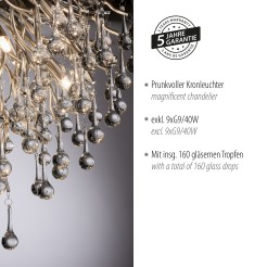 8091-55 ICICLE LAMPA SUFITOWA STALOWY