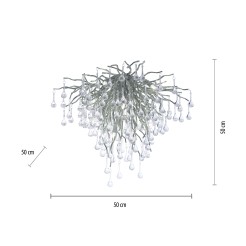 8091-55 ICICLE LAMPA SUFITOWA STALOWY