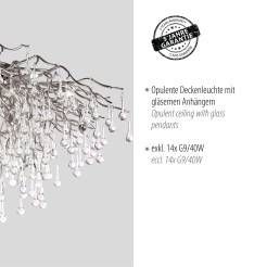 8092-55 ICICLE LAMPA SUFITOWA STALOWY