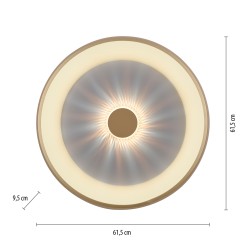14386-60 VERTIGO LAMPA SUFITOWA MATOWY MOSIĄDZ