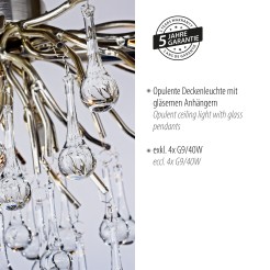 8090-55 ICICLE LAMPA SUFITOWA STALOWY