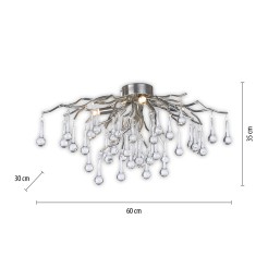8090-55 ICICLE LAMPA SUFITOWA STALOWY