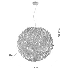 2019-21 SAREA LAMPA WISZĄCA SREBRNY