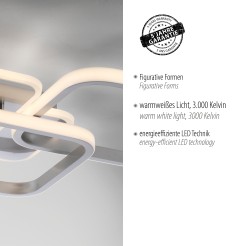 14117-55 SEVENT LAMPA SUFITOWA STALOWY