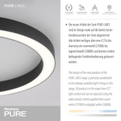 6309-13 PURE-LINES LAMPA SUFITOWA ANTRACYT