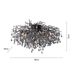 8092-18 ICICLE LAMPA SUFITOWA CZARNY