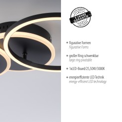 14116-18 SEVENT LAMPA SUFITOWA CZARNY