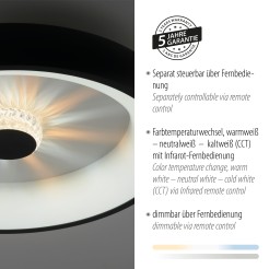 14384-18 VERTIGO LAMPA SUFITOWA CZARNY