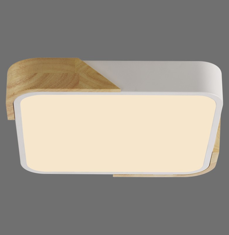 14289-16 BILA LAMPA SUFITOWA BIAŁY/DREWNO