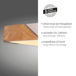 14289-16 BILA LAMPA SUFITOWA BIAŁY/DREWNO