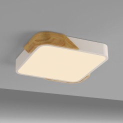 14289-16 BILA LAMPA SUFITOWA BIAŁY/DREWNO
