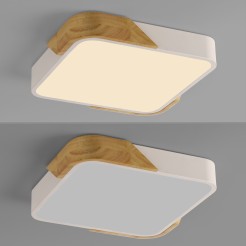14289-16 BILA LAMPA SUFITOWA BIAŁY/DREWNO