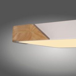 14289-16 BILA LAMPA SUFITOWA BIAŁY/DREWNO