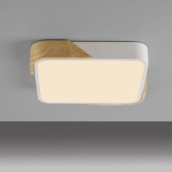 14289-16 BILA LAMPA SUFITOWA BIAŁY/DREWNO
