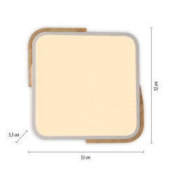 14289-16 BILA LAMPA SUFITOWA BIAŁY/DREWNO