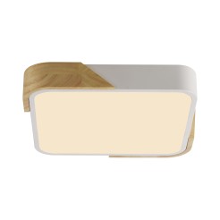 14289-16 BILA LAMPA SUFITOWA BIAŁY/DREWNO