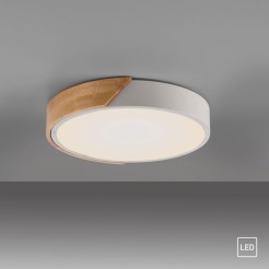 14288-16 BILA LAMPA SUFITOWA BIAŁY/DREWNO