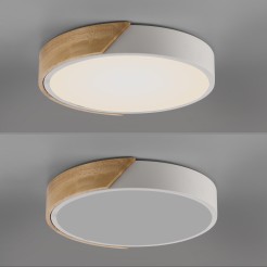 14288-16 BILA LAMPA SUFITOWA BIAŁY/DREWNO
