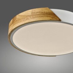14288-16 BILA LAMPA SUFITOWA BIAŁY/DREWNO