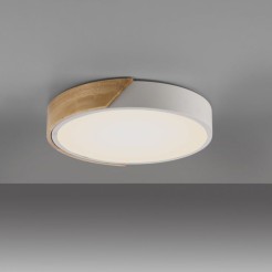 14288-16 BILA LAMPA SUFITOWA BIAŁY/DREWNO