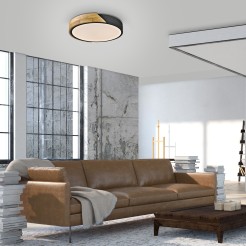 14288-18 BILA LAMPA SUFITOWA CZARNY/DREWNO