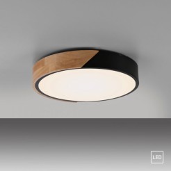 14288-18 BILA LAMPA SUFITOWA CZARNY/DREWNO