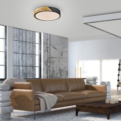 14288-18 BILA LAMPA SUFITOWA CZARNY/DREWNO