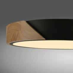14288-18 BILA LAMPA SUFITOWA CZARNY/DREWNO