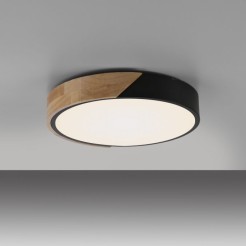 14288-18 BILA LAMPA SUFITOWA CZARNY/DREWNO
