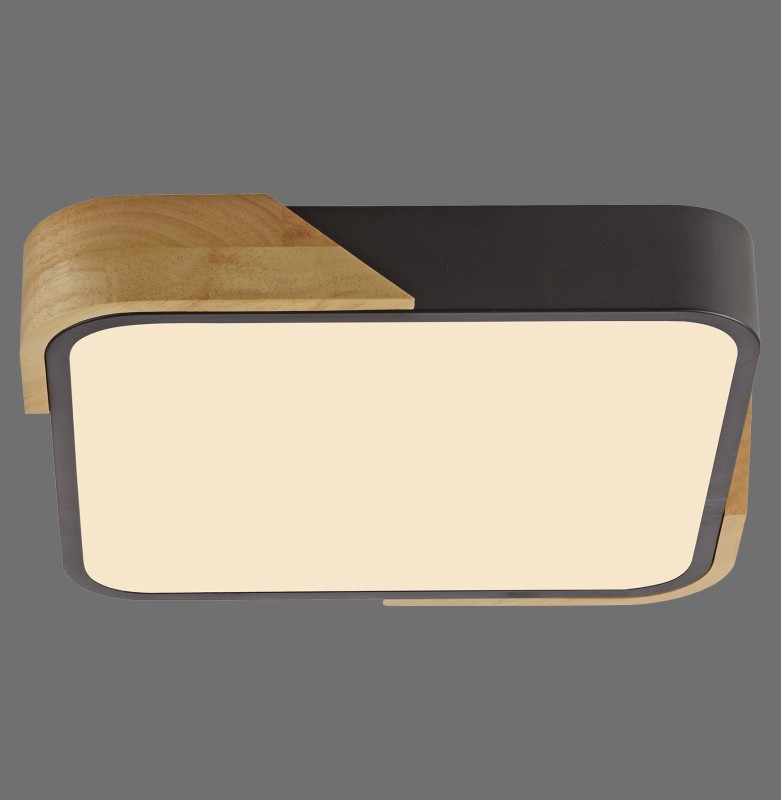 14289-18 BILA LAMPA SUFITOWA CZARNY/DREWNO