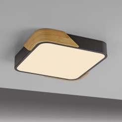 14289-18 BILA LAMPA SUFITOWA CZARNY/DREWNO