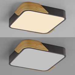 14289-18 BILA LAMPA SUFITOWA CZARNY/DREWNO