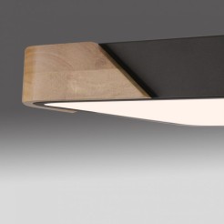 14289-18 BILA LAMPA SUFITOWA CZARNY/DREWNO