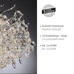 6054-17 RICICLE LAMPA SUFITOWA CHROM