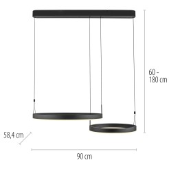 2360-18 ESKO LAMPA WISZĄCA CZARNY