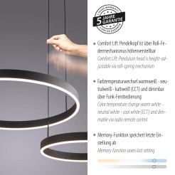 2360-18 ESKO LAMPA WISZĄCA CZARNY