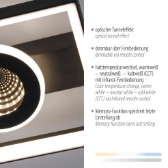 6853-18 TRAFORO LAMPA SUFITOWA CZARNY