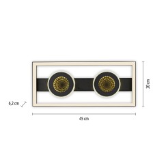 6854-18 TRAFORO LAMPA SUFITOWA CZARNY