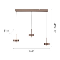 2248-34 Q-ROTATE LAMPA WISZĄCA BRĄZOWY