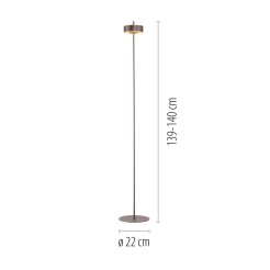 324-34 Q-ROTATE LAMPA PODŁOGOWA BRĄZOWY