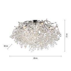 6053-17 RICICLE LAMPA SUFITOWA CHROM