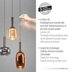 2679-70 IRIDES LAMPA WISZĄCA MULTIKOLOR
