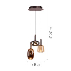 2679-70 IRIDES LAMPA WISZĄCA MULTIKOLOR