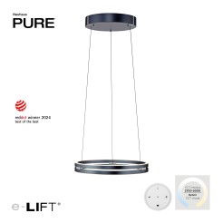 2550-15 PURE E-LOO LAMPA WISZĄCA SZARY