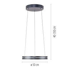 2550-15 PURE E-LOO LAMPA WISZĄCA SZARY